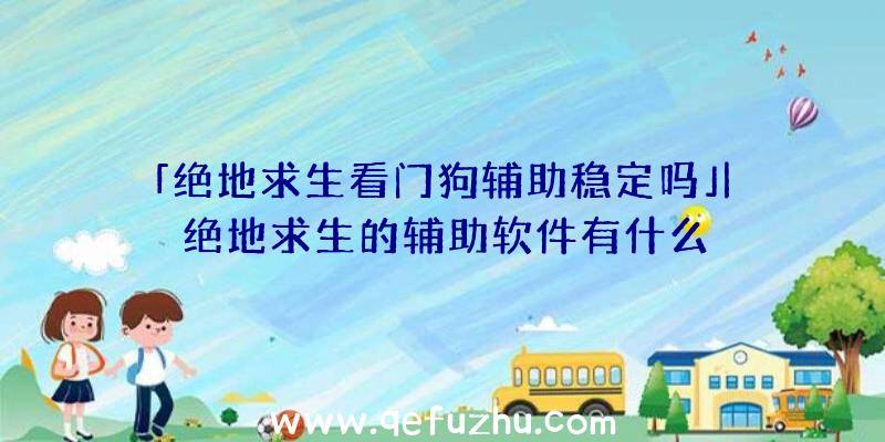 「绝地求生看门狗辅助稳定吗」|绝地求生的辅助软件有什么